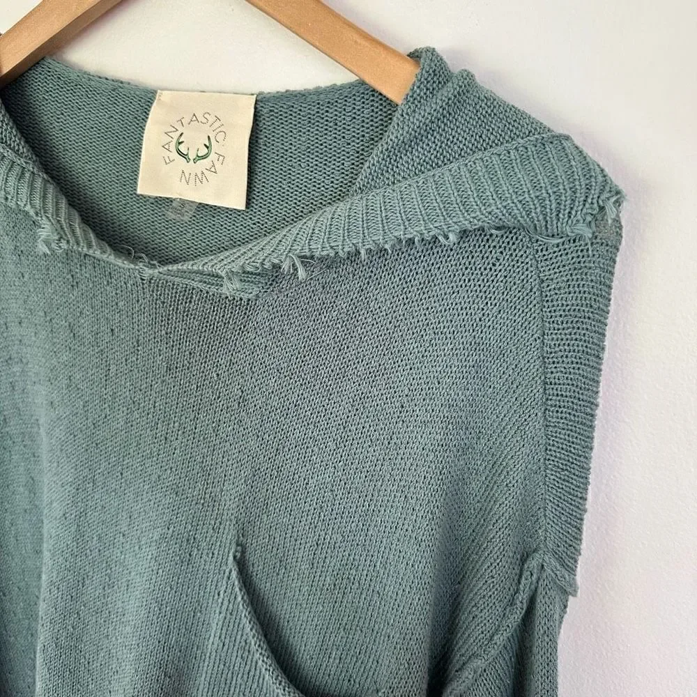 Fantastic Fawn Oversized Chewed Hem Hooded Sweater